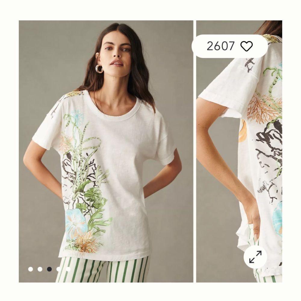 Pilcro Size Small The Jordyn Perfect Oversized Cotton-Slub Tee by Anthropologie